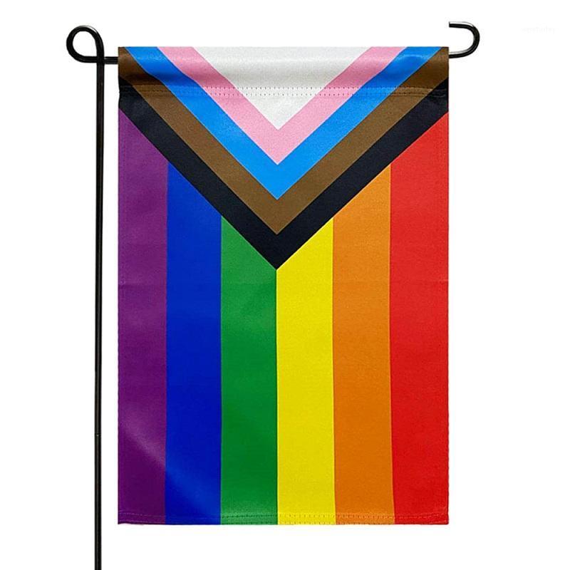 

Party Decoration 1PC Rainbow Color Gay Pride Yard Garden Flags Double-sided Banners Art Craft Home Courtyard