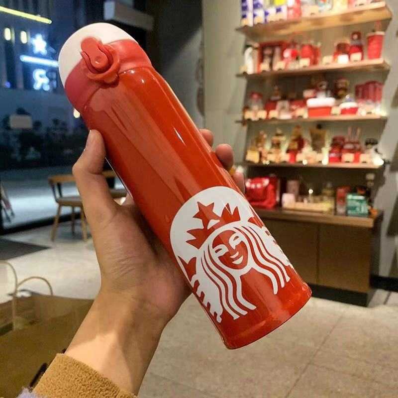 

New Arrive Starbucks Thermos Mugs 500ML Vacuum Flasks Thermos Stainless Steel Insulated Coffee Cups Travel Drink BottleJIB0, As show