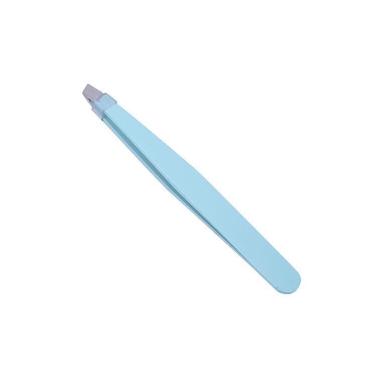 

2021 Colorful Stainless Steel Slanted Tip Beauty Eyebrow Tweezers Hair Removal Tools Lowest Price Best Promotion free