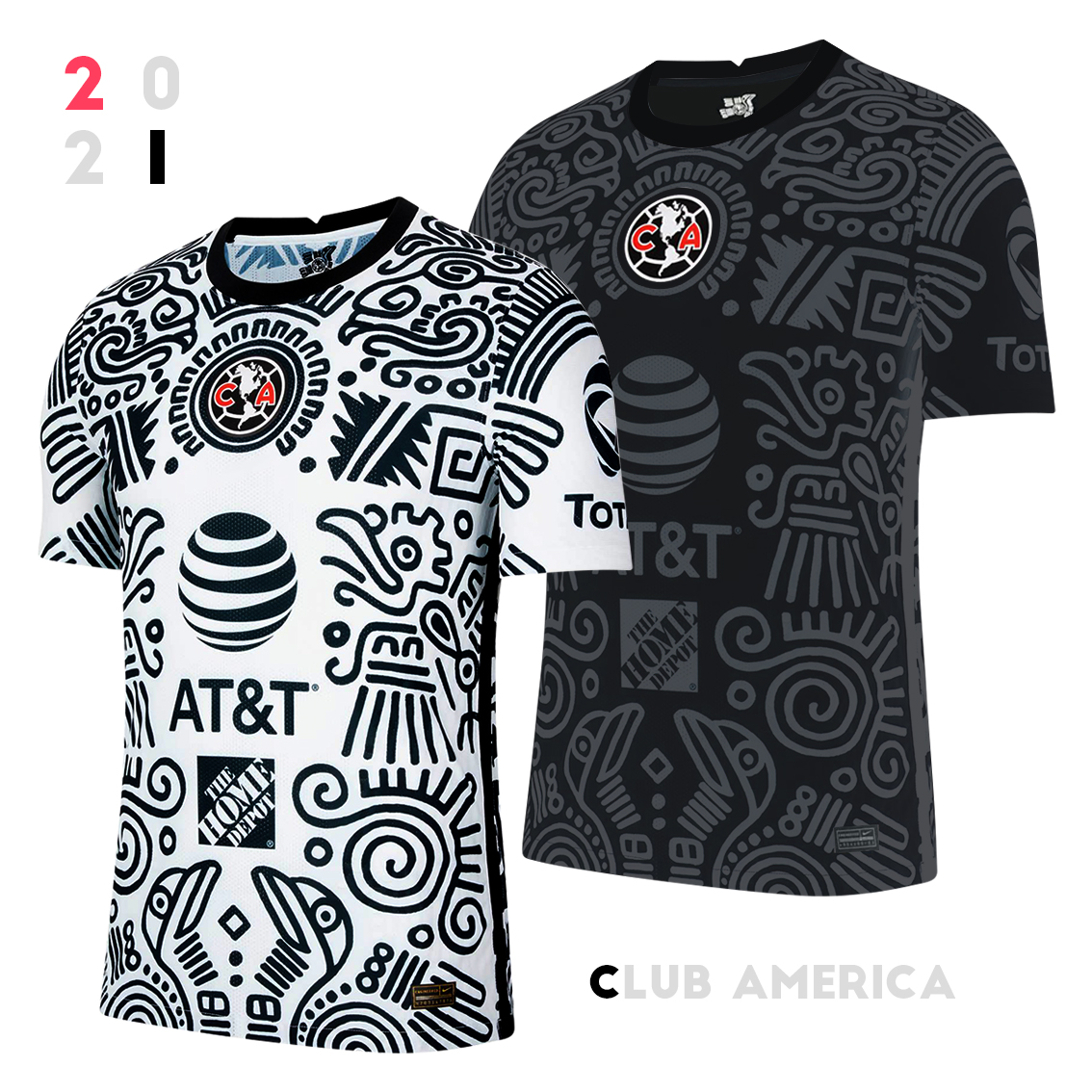 

2021-22 Club America Soccer Jersey Black And White High-Quality Man Sweatshirt