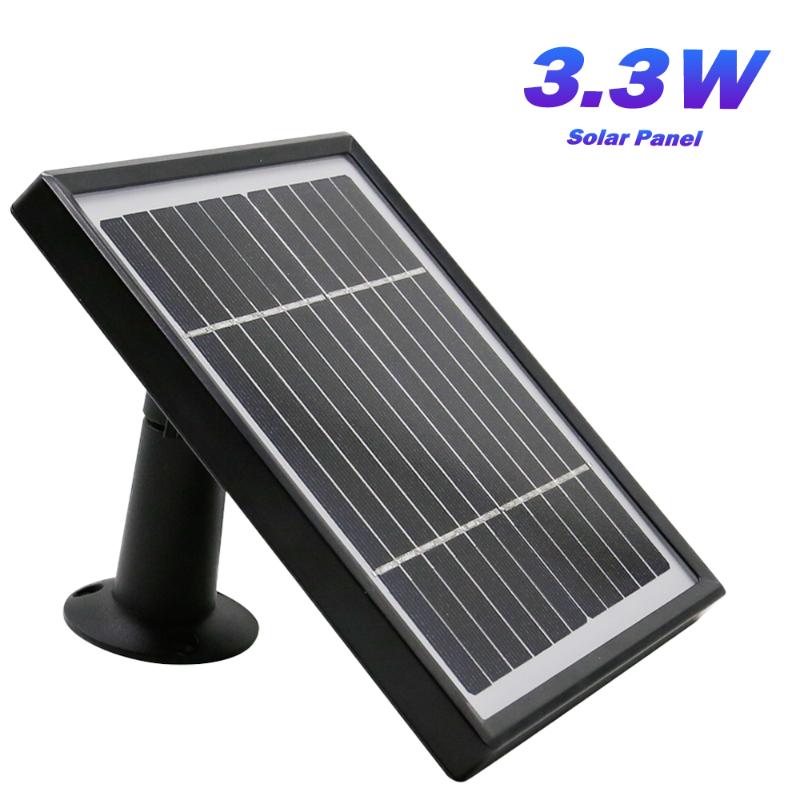 

Solar Panel 3.3W 3 Meter Cable For Outdoor Camera Security Rechargeable Battery Powered IP WiFi Cameras