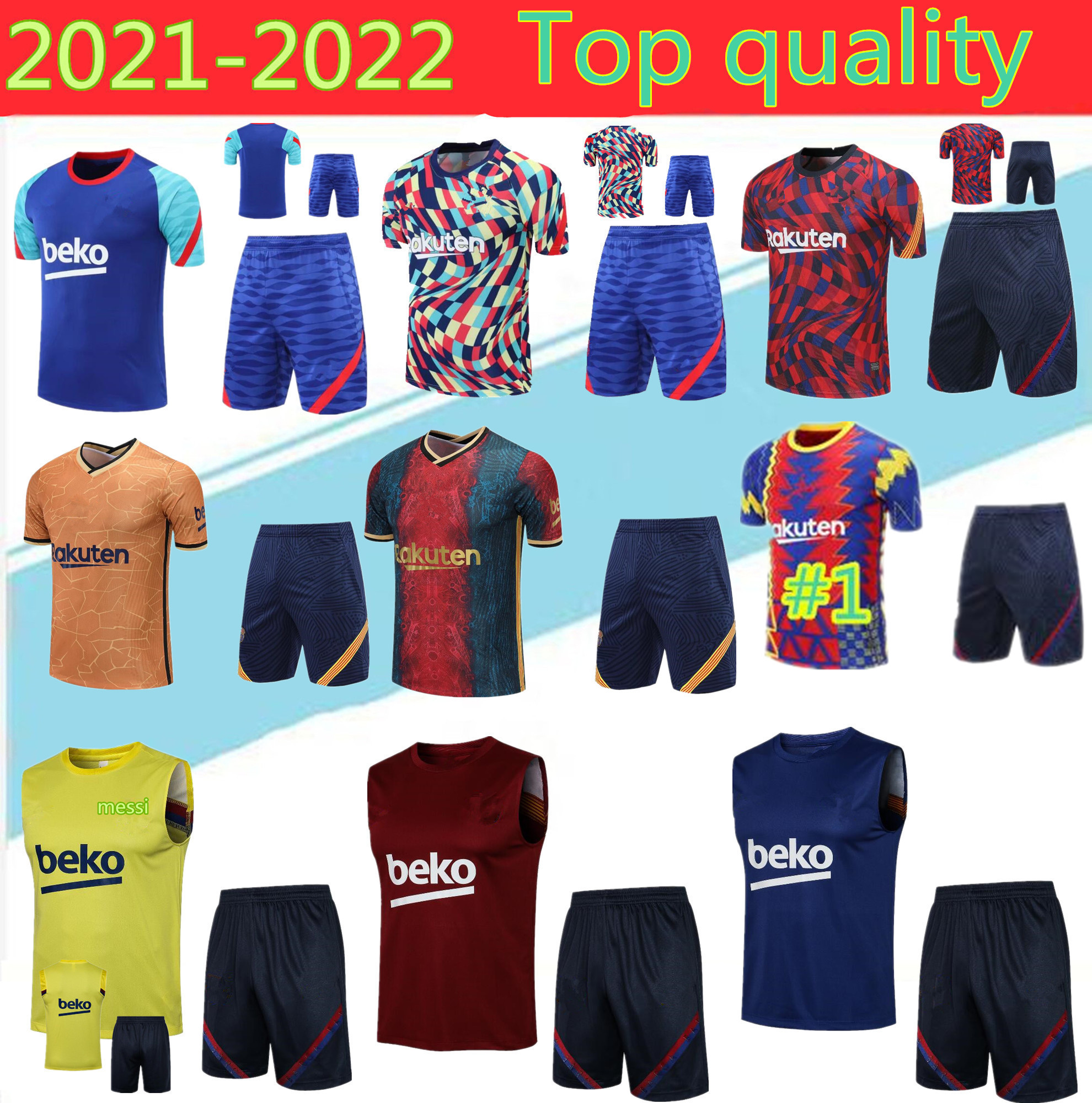 

22021 men polo soccer jerseys training suit camiseta de futbol ANSU FATI 20 21 Messi 3/4 jacket shirt Kit, Army green