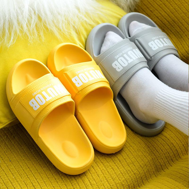 

Summer 2021 Lady Slippers Soft Soles Comfortable Waterproof Non-slip Home Fashion Simple Couple Bathroom, Black