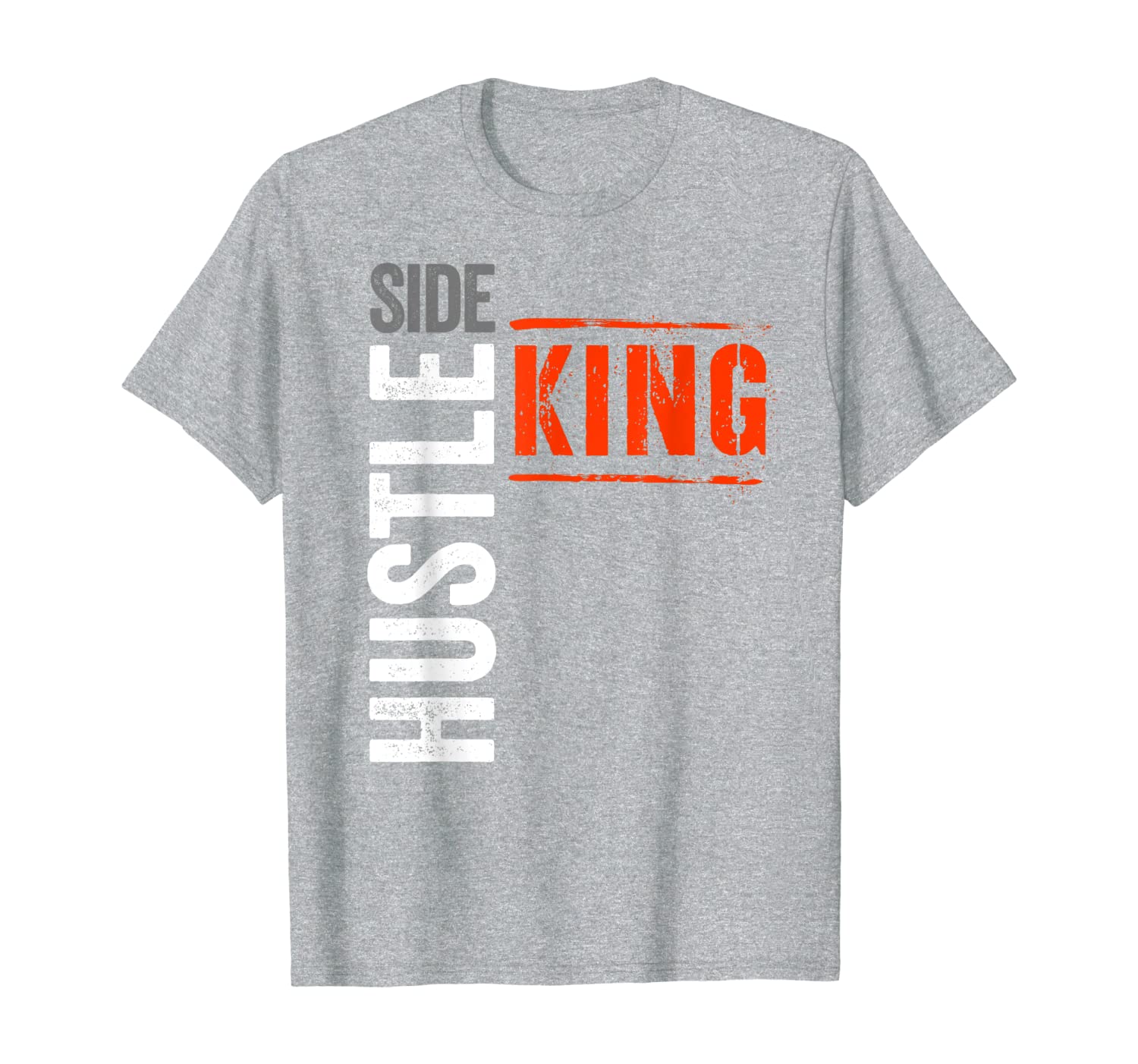 

side hustle king | side business t shirt for entrepreneur, White;black