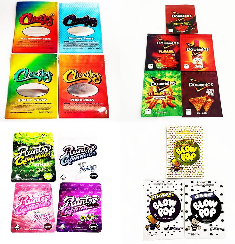 

gummy worms peach rings rainbow belts bag 400mg gummies chuckles packing eddibles mylar packaging with resealable zipper