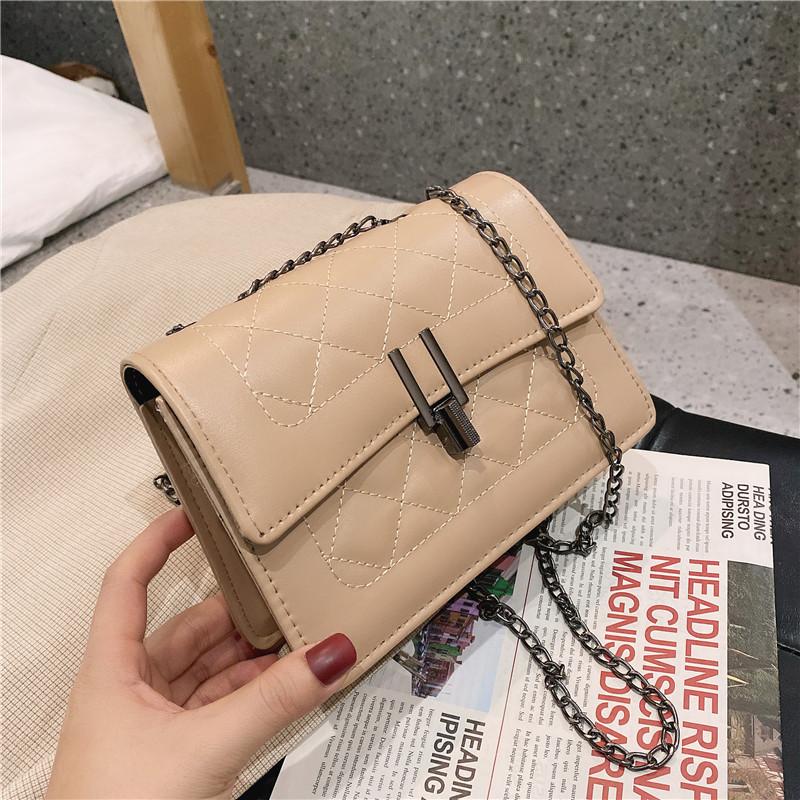 

Cross Body Women's Bag 2021 Fashion Rhombus Chain Messenger Shoulder Crossbody Small Square Bags For Women, Black