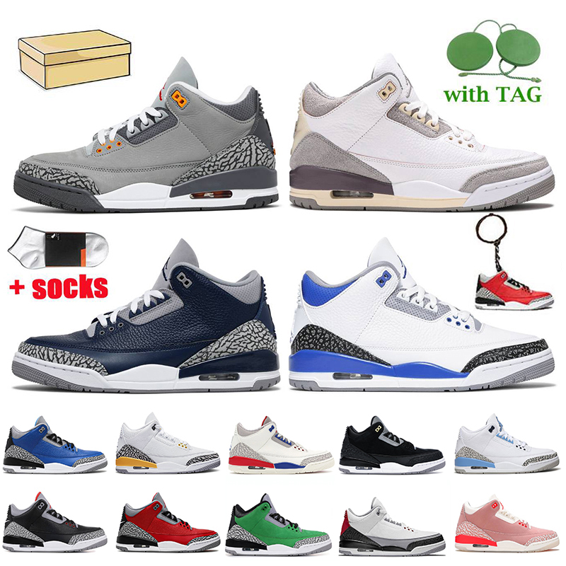 

With Box 3s Basketball Shoes Retro Air Jordan 3 Mens Trainers Cool Grey A Ma Maniere Georgetown Racer Blue Rust Pink UNC Laser Orange Black Cement Sports Sneakers, A19 tinker oregon ducks 40-47