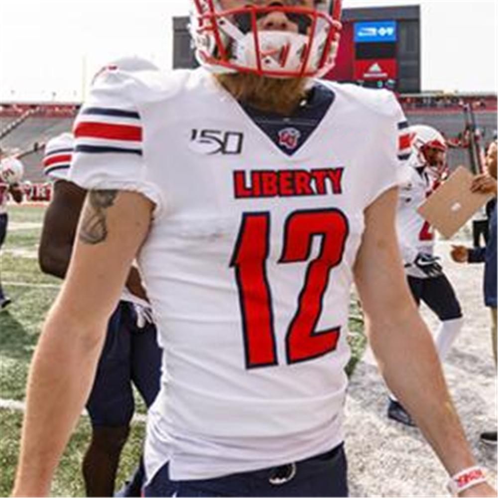 

Custom Liberty Flames Football Stitched Jersey Men Women Youth NCAA College Malik Willis Durrell Johnson Peytton Pickett Joshua Mack Stephen Calvert Hickson, White