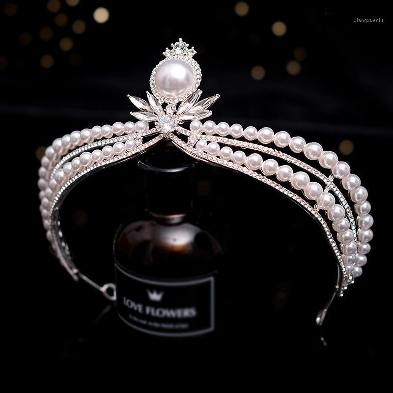 

Hair Clips & Barrettes High Fashion Pearls Headbands For Women Bride Wedding Crowns Crystal Hairbands Bridal Ornaments Jewelry Gifts FORSEVE, Golden;silver