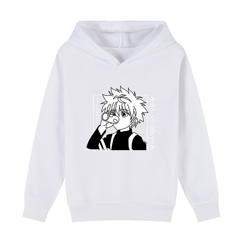

Kawaii Hunter X Hoodie Killua Zoldyck Anime Manga Loose Hooded boy girl Sweatshirt hoodie Pullover baby Clothe