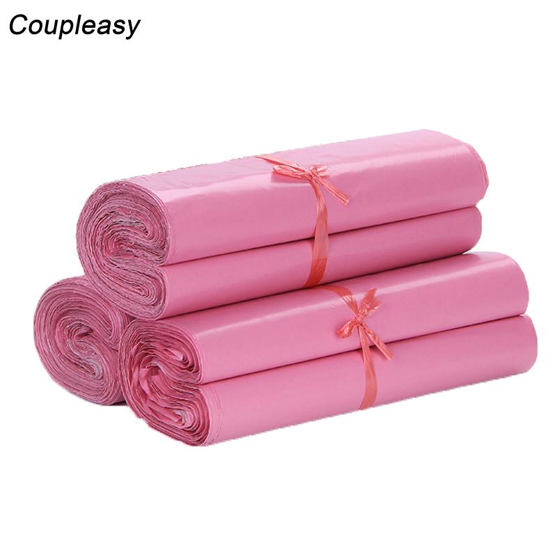 

300Pcs/lot Wholesale Courier Bag Pink Plastic Envelope Bags Self Seal Poly Mailer Express Packaging Envelopes 17x30cm Packing