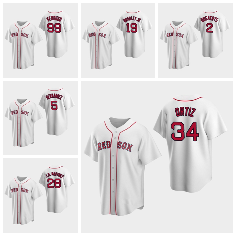 

Baseball Jersey BostonRed Sox # 5 Enrique Hernandez 11 Rafael DEVERS 28 J.D. Martinez 34 David Ortiz Custom WhiteReplicaHome 1017, Blue;black