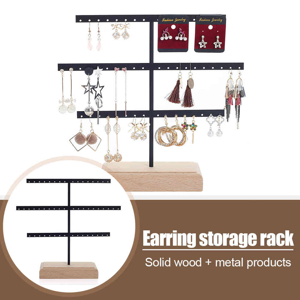 Earring Holder Jewelry Storage Rack Creative Jewelry Hanging Display Stand Ornaments Accessories For Necklace Holder Organizer-image-689841833
