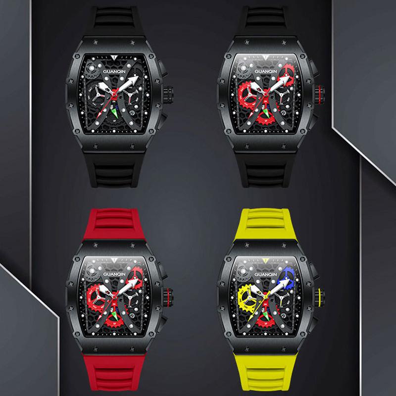 

Wristwatches GUANQIN Automatic Watch Sapphire Waterproof Skeleton Watches Top Casual Fashion Industrial Style Design Heavy Meta, Yby