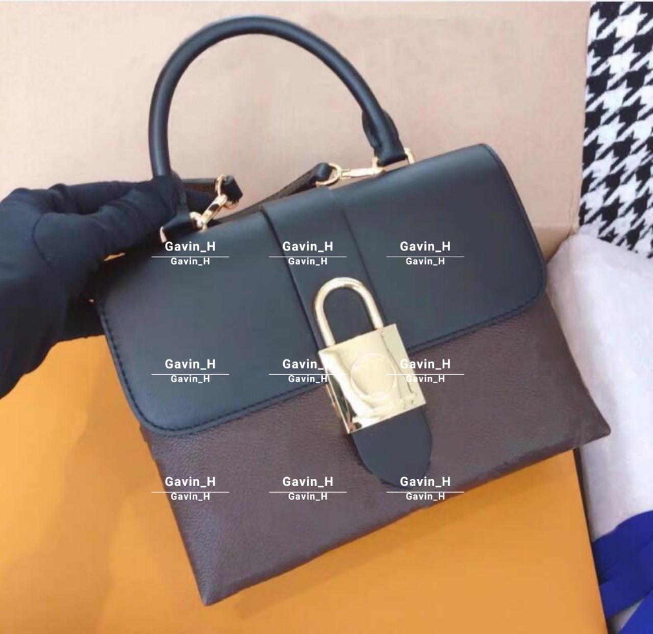 

Original style Brands Women Shoulder bag Super Quality Genuine Leather Silk Scarf Presbyopia Postman Handbag Lock Designer Bags