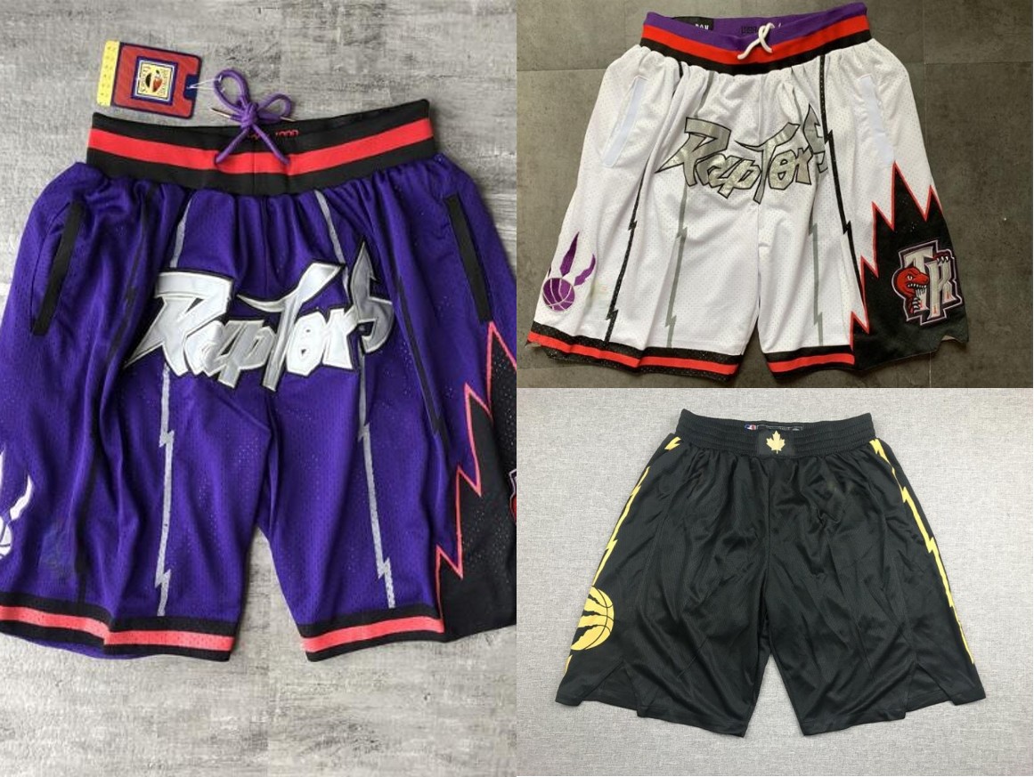 

TorontoRaptorsMen Just Don Hardwood Basketball Shorts, Black