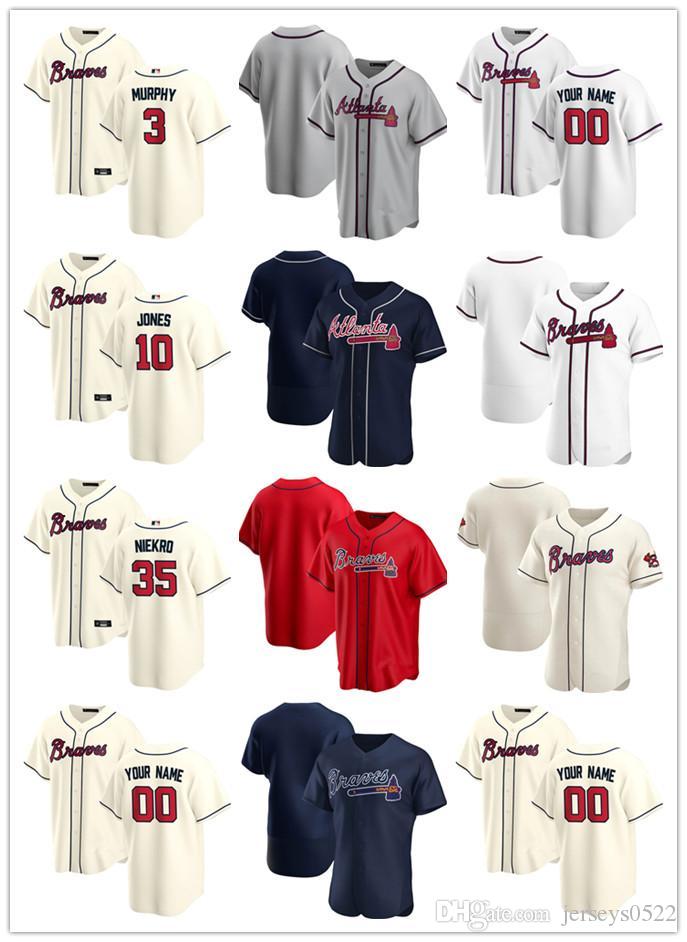 

Custom Jersey Mens wwomen youth Atlanta Braves 35 Phil Niekro 3 Dale Murphy 10 Chipper Jones 31 Greg Maddux Baseball Jerseys, Blue;black