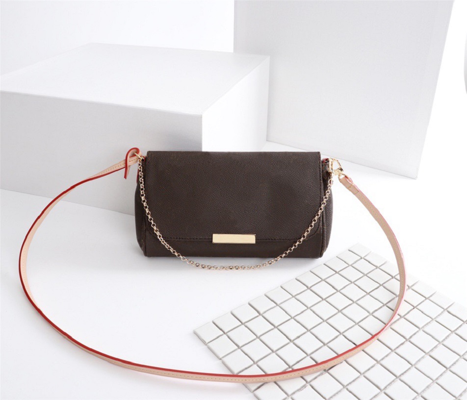 

Original High Quality Fashion Designer Luxury Handbags Purses Favorite Medium Bag Women Brand Classic Style Genuine Leather Shoulder Bags, M40718/m40717#white grid