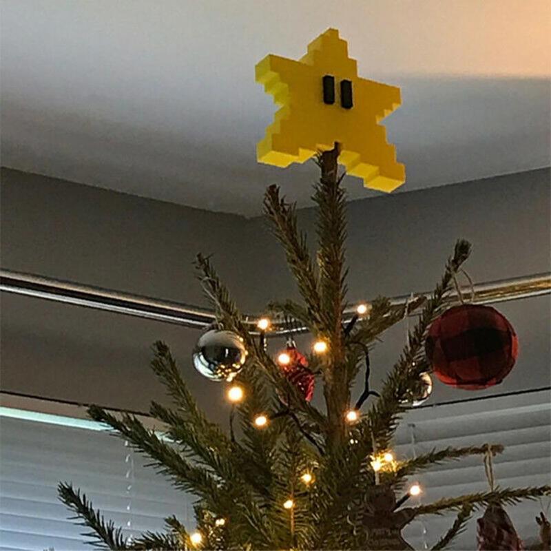 

Christmas Decorations 2021 Pixel Star Tree Toppers Five-Star Decoration Starfish