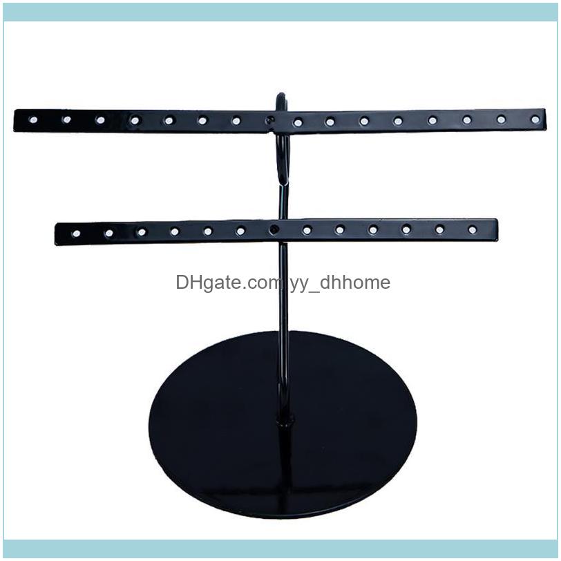 

Packaging & Jewelry1Pc Double-Tier Earrings Stand Creative Display Rack Home Jewelry Holder (Black) Pouches, Bags Drop Delivery 2021 Ephrz