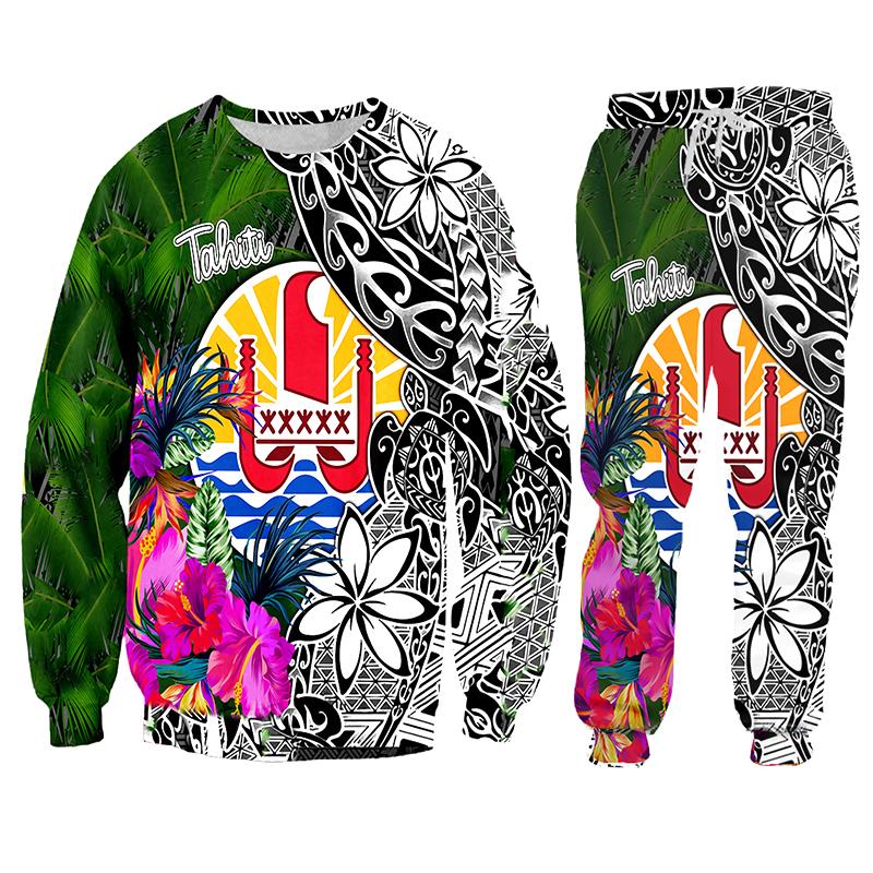 

Men' Tracksuits Suits Sets 3D Print Tahiti Polynesia Funny Harajuku Winter Tracksuit Jacket Sweatsuit Sweatshirt Hoodies Dropship, T-shirt pants