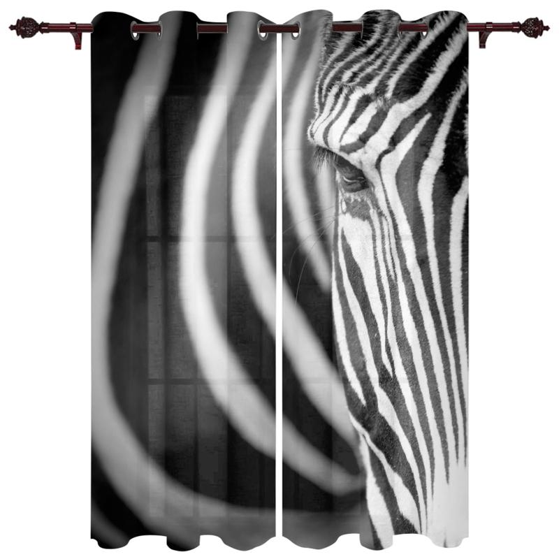 

Curtain & Drapes Exquisite Curtains Zebra Black And White Stripes Boys Girls Bedroom Modern Baby Room Study Living, As pic