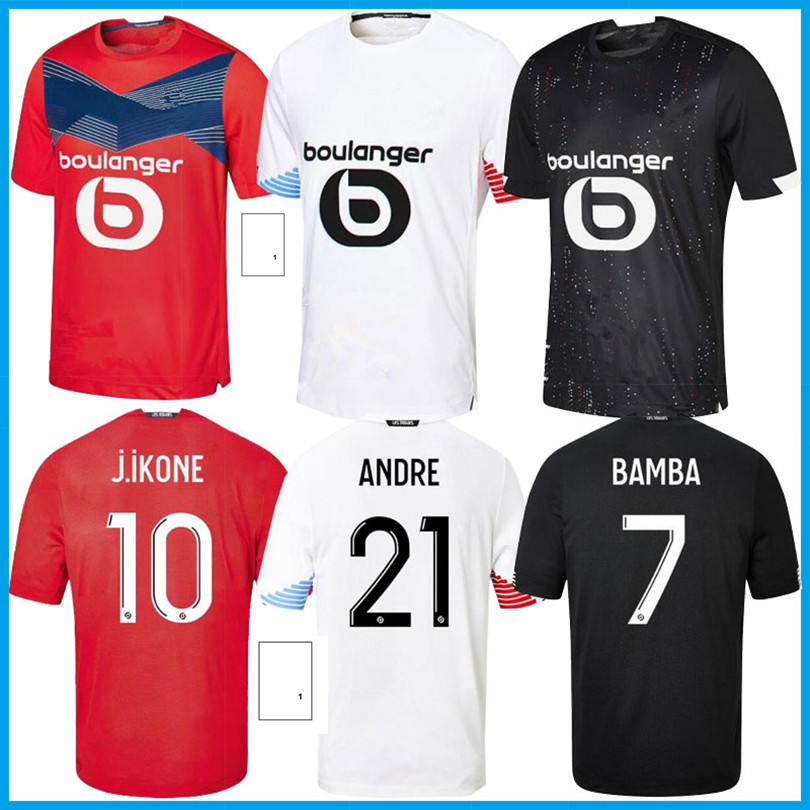 

LOSC Lille soccer jersey 2021 YAZICI ÃELIK BAMBA BOTMAN 20 21 Olympique JIKONE RSANCHES maillot de football shirt, Black;yellow