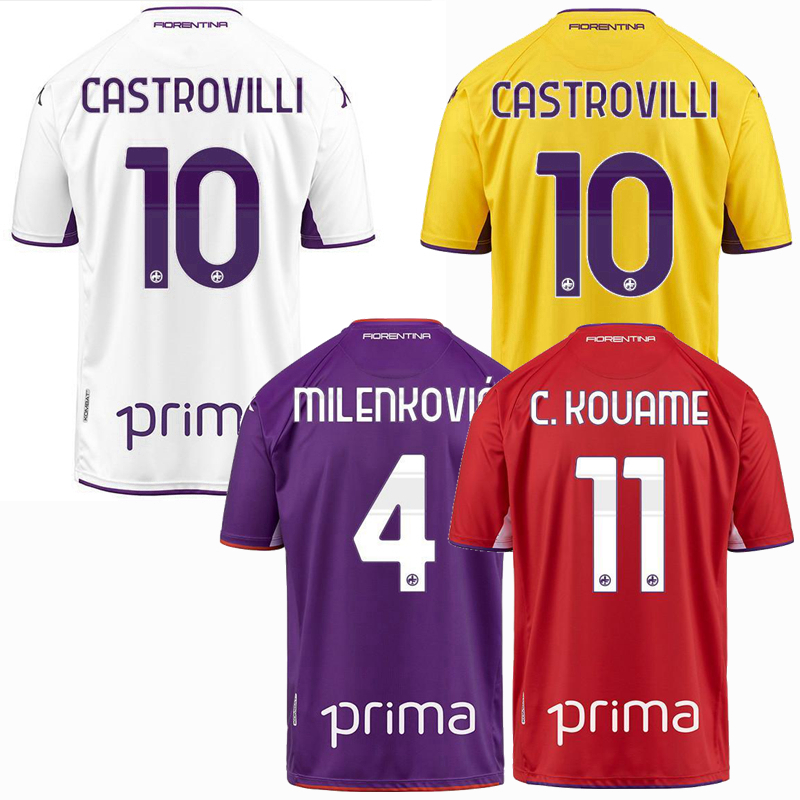 

2021 2022 Fiorentina Soccer Jerseys home away VLAHOVIC BONAVENTURA CALLEJON 21 22 football shirt