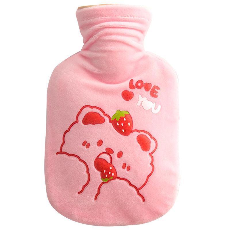 

Anti-scalding Cartoon Plush Water Bottle Injection Student Portable Silicone Cute Cloth Gift Wrap