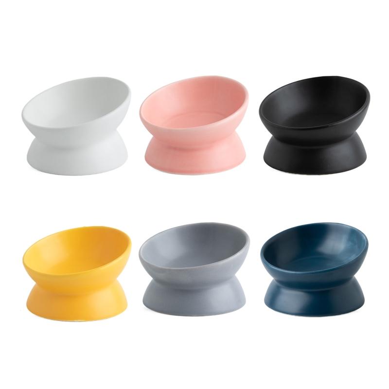 

Cat Bowls & Feeders 15Â° Slanted Bowl With Stand For Cats Tilted Non-Spill Easier To Reach Food