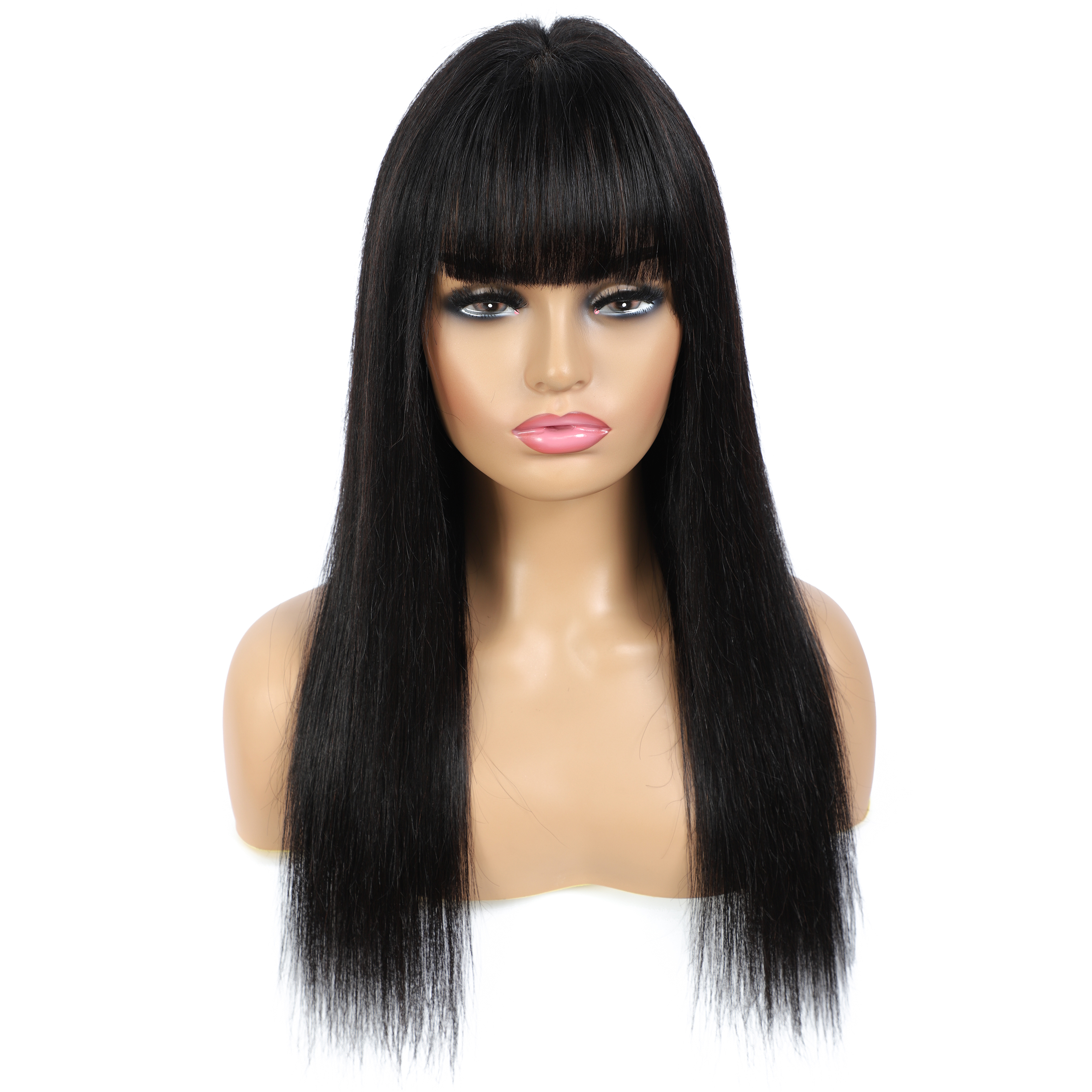 

Wholesale prices 8-26 inch natural wigs human hair wig, Black