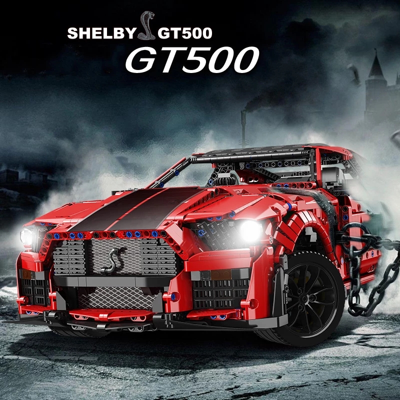 

IN STOCK GT500 Super Racing Car Building Blocks Model High-tech 18K K135 Shelby Education Creative Technology Bricks Boys Birthday Toys Christmas Gifts