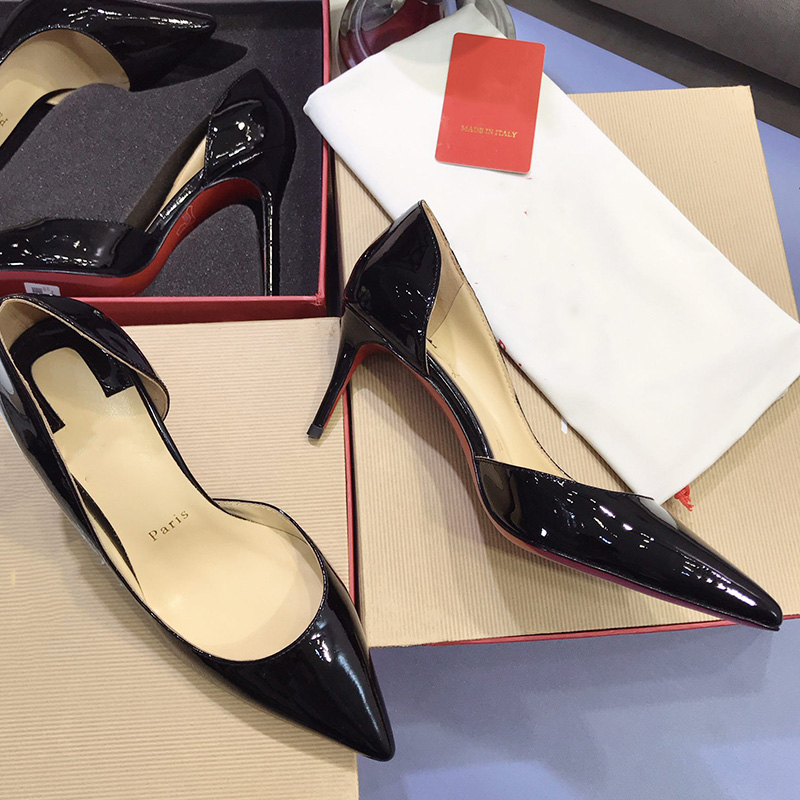 

Paris Designer Wedding Red Bottom High Heel Sandals Women Genuine Leather Dress Shoe Sheepskin Stiletto Heels Sexy Pointy Sandal Luxurys Des, Black