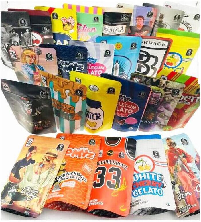 

WEDDING CAKE WHITE ZERBERT PINE ZOL99 33 BACKPACKBOYZ BAGS Zip-lock Runtz 3.5g edibles packaging smell proof cookies mylar food storage resealable