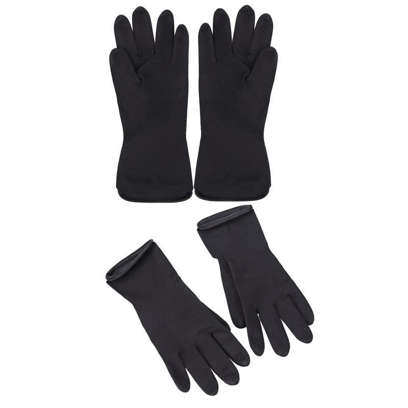 

Pair Salon Gloves Perming Hair Coloring Dyeing Reusable Latex Waterproof Anti-Skid Styling Tool-S & M Disposable