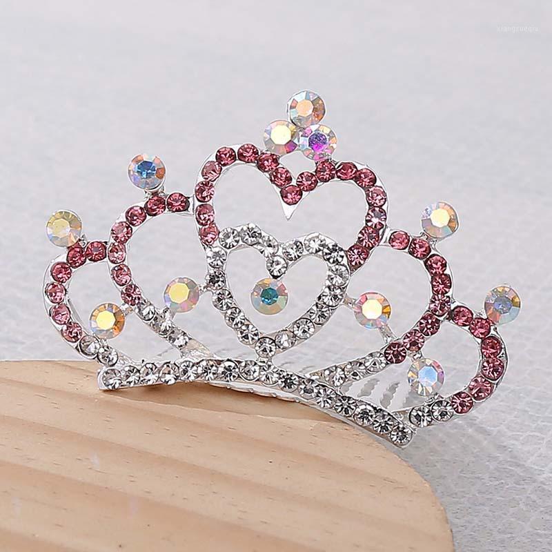 

Hair Clips & Barrettes Girl Bridesmaid Accessories Delicate Rhinestone Princess Girls Crown Tiaras Headwear Ornaments For Children Kids BH, Golden;silver