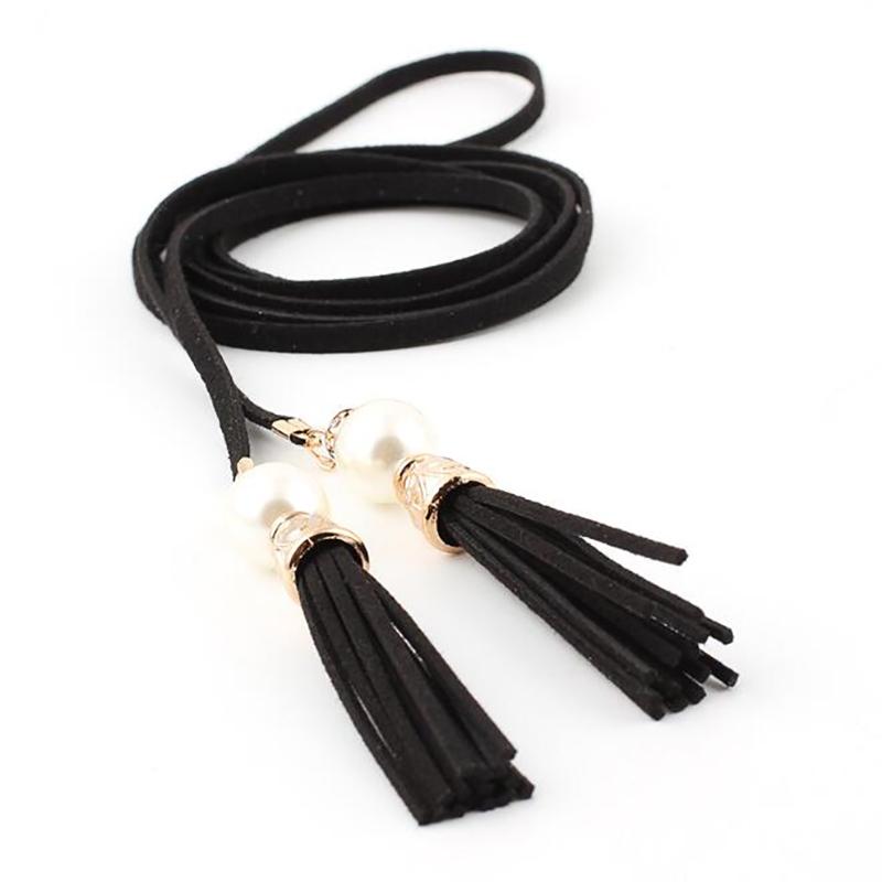 

Fashion Elegant Ladies Faux Leather Waist Weave Chain Belt Wild Thin Waistband Women Dress Decoration Belts Bohemian Slim, Black;brown