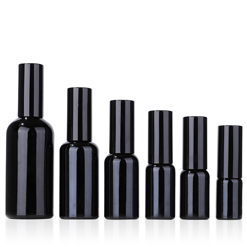 

High-Grade Black Glass Refillable Perfume Bottle 5ml-100ml Empty Makeup Atomizer Pump Spray Scent Bottles On Promotion Now