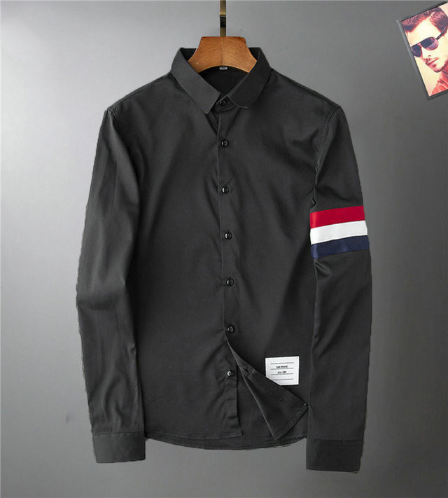 

2021 Polka Dot Mens Designer Shirt Autumn Long Sleeve Casual Dress Shirts Style Homme Clothing M-2XL#90, Black