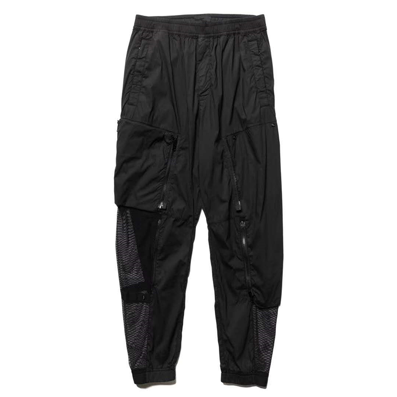 Summer Black Mesh ventilation Men&#039;s Pants Tooling Sweatpants Couple leisure Solid corset Trendy embroidery Badge-image-718590961
