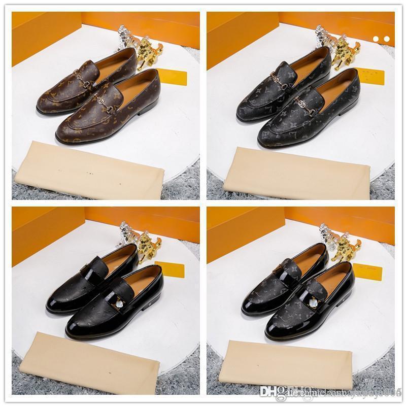 

9 Style MOCASSIN Mens Designer Loafers Shoes Classic Slip-on Luxurys Vintage Dress Sneakers Metal button Real Leather Brand Oxfords Casual S, Black