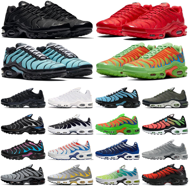 

discount tn plus se men women running shoes triple white Black Tiffany Mean Green mens womens trainers sports sneakers, #14 lava