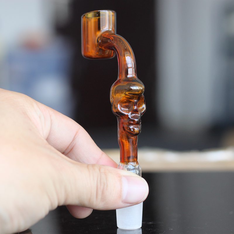 

Curved Skull Glass Bowl Oil Burners Shape Hookahs Bucket Nails 14mm 10mm Male Joint for Rigs Water Bongs Smoking Pipes