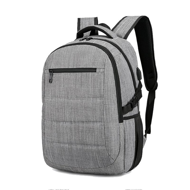 

Backpack USB Men's Oxford Gray 15.6 Inch Laptop Men Large Capacity College Student School Bags For Teenage, Black