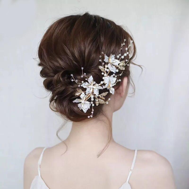 

Hair Clips & Barrettes Ly Flower Duckbill Clip Faux Pearl Hairpin Exquisite Vintage Side Wedding Headdress Accessories For Girls