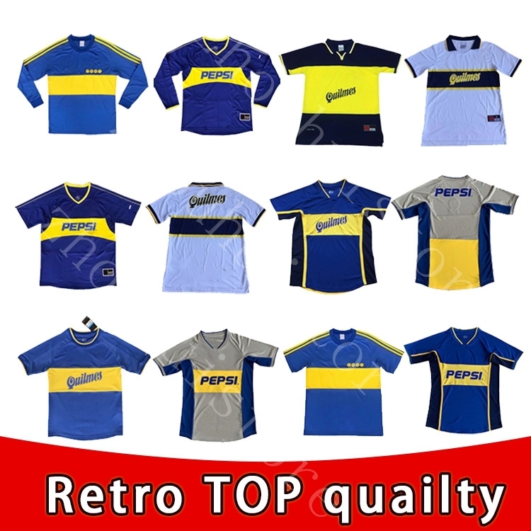 

1981 1995 1996 Boca juniors retro soccer jerseys Riquelme ROMAN MARADONA Riquelme 2002 2003 2004 vintage classic Caniggia football shirt 97, Black;yellow