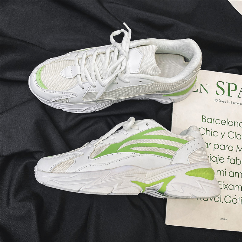 

2021 Women Men Running Shoes Fashion Students Outdoor Sports Sneakers Beige Grey Green Size Eur 39-44 Code 73-C293