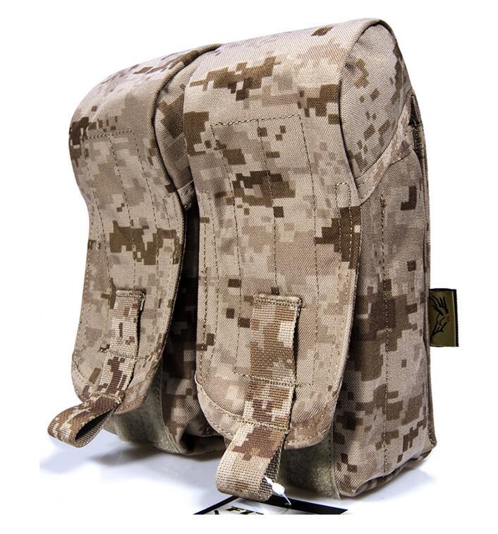

Stuff Sacks FLYYE MOLLE Nylon AK Double Dual AMMO Magazine Pouch Military CORDURA PH-M007, Black