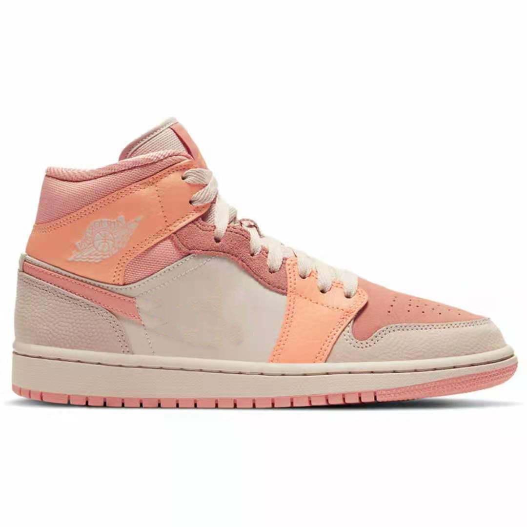 

Shoes 1 1s basketball women's mid Apricot Orange Agate sports casual sport board