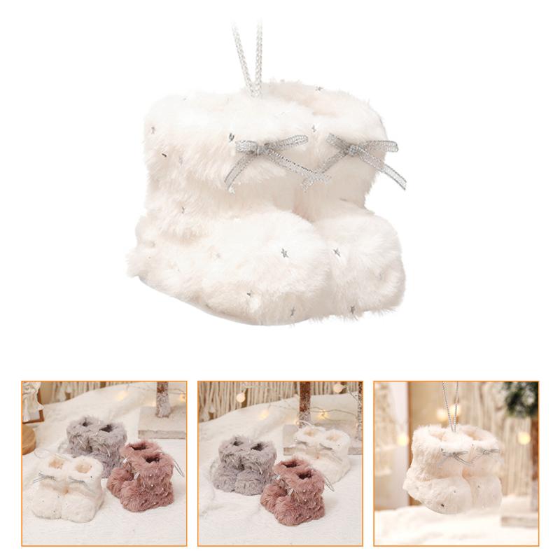 

Christmas Decorations Tree Plush Boots Hanging Decoration Xmas Ornaments Pendants